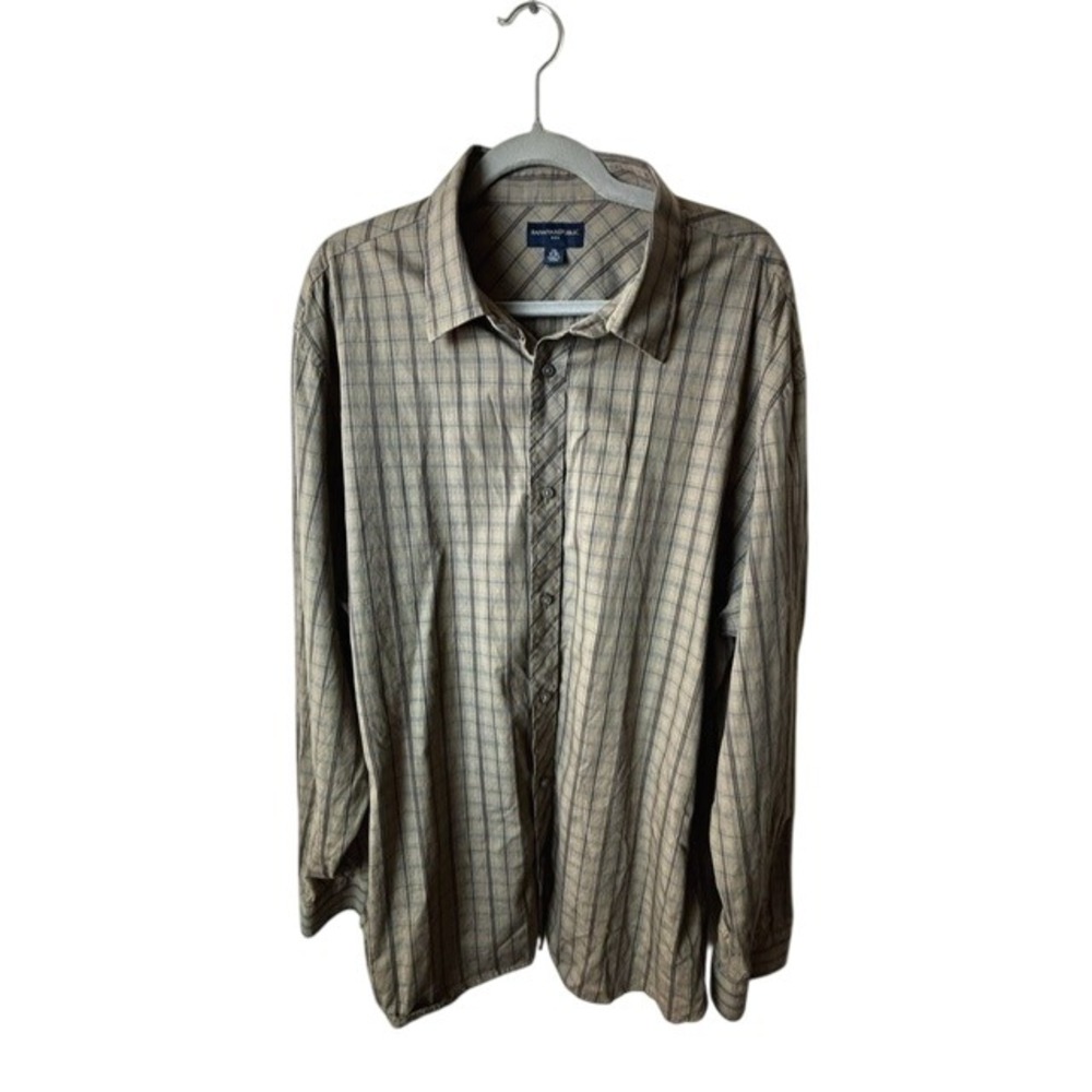 Banana Republic Mens‎ XXL Button Down Long Sleeve Plaid Shirt Casual